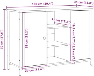 vidaXL Bok Dąb artystyczny Drewno inżynieryjne, Metal Standardowy 10