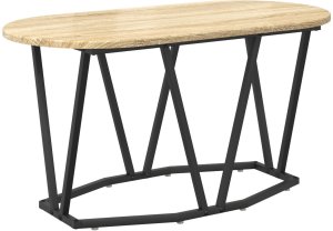 vidaXL Stoliki kawowe Dąb Sonoma Płyta wiórowa, Metal Średni Trwały 2