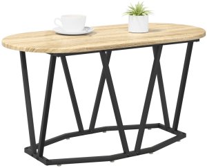 vidaXL Stoliki kawowe Dąb Sonoma Płyta wiórowa, Metal Średni Trwały 3