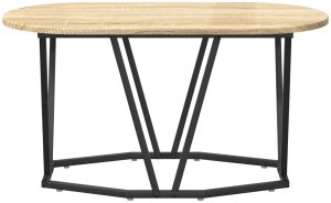 vidaXL Stoliki kawowe Dąb Sonoma Płyta wiórowa, Metal Średni Trwały 4