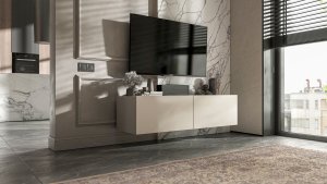 Szafka RTV komoda Kaszmir Mat 120 cm mała stojąca / wisząca 11