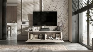 Szafka RTV komoda Kaszmir Mat 120 cm mała stojąca / wisząca 4