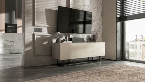 Szafka RTV Loft Industrialna komoda kaszmir mat 120 cm 3