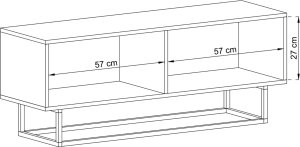 Szafka RTV Loft Industrialna komoda kaszmir mat 120 cm 10