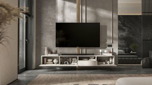 Szafka RTV Loft Industrialna komoda kaszmir mat szuflada 240 cm 4