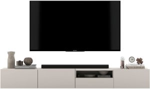 Szafka RTV Loft Industrialna komoda kaszmir mat szuflada 240 cm 9