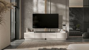 Meble Lindner Szafka RTV Loft Komoda industrialna stojąca / wisząca Kaszmir MAT 240 cm 2