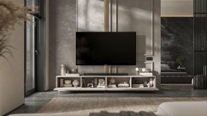 Meble Lindner Szafka RTV Loft Komoda industrialna stojąca / wisząca Kaszmir MAT 240 cm 4