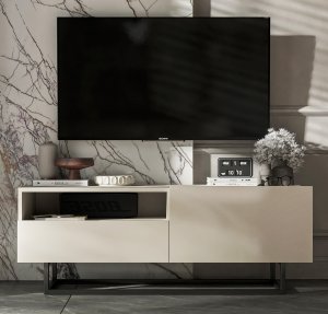 Szafka RTV Loft komoda RTV kaszmir MAT 120 cm stelaż 1