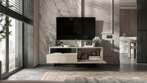 Szafka RTV Loft komoda RTV kaszmir MAT 120 cm stelaż 4