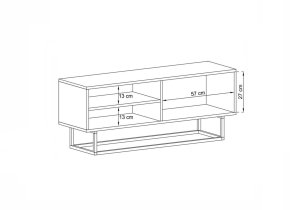 Szafka RTV Loft komoda RTV kaszmir MAT 120 cm stelaż 9