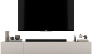 Meble Lindner Wisząca Szafka RTV Loft kaszmir Mat komoda RTV 240 cm 8