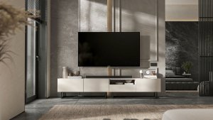 Meble Lindner Szafka RTV Loft komoda RTV Loft kaszmir Mat szuflada 240 cm 2