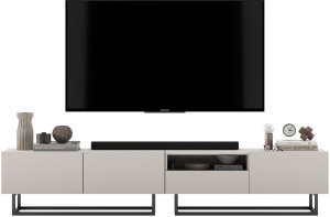 Meble Lindner Szafka RTV Loft komoda RTV Loft kaszmir Mat szuflada 240 cm 7
