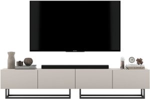 Szafka RTV Loft Industrialna komoda kaszmir mat 240 cm 8