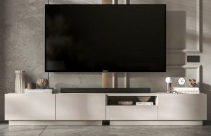 Szafka RTV Loft komoda RTV Loft stojąca / wisząca kaszmir mat szuflada 240 cm 1