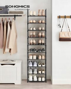 PÓŁKA NA BUTY STOJAK SZAFKA REGAŁ ORGANIZER SOLIDNA 10 POZIOMÓW 173x45x28cm 4