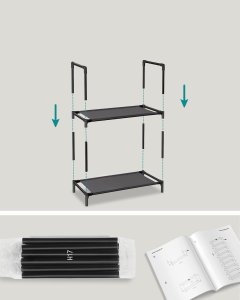PÓŁKA NA BUTY STOJAK SZAFKA REGAŁ ORGANIZER SOLIDNA 10 POZIOMÓW 173x45x28cm 9