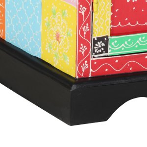 vidaXL Stoły konsolowe Wielokolorowy Drewno Mały Wstawki dekoracyjne 9