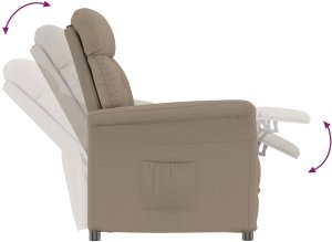 vidaXL Fotel relaksacyjny w kolorze taupe z mikrofibry 5