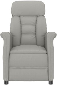 vidaXL Fotel do masażu Jasnoszary Poliester Standardowy 3