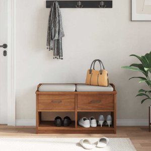 vidaXL Ławka do przedpokoju "SANDNES" 87x40x50 cm lite drewno sosnowe 4