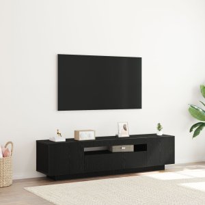 vidaXL Szafka na telewizor Czarny dąb Drewno inżynieryjne 160 x 35 x 40 cm 1