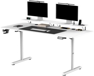 Biurko, elektycznie regulowany, 160X70 cm, 72-117 cm, HIGHLANDER XXL WHITE, bia�y, ULTRADESK 1
