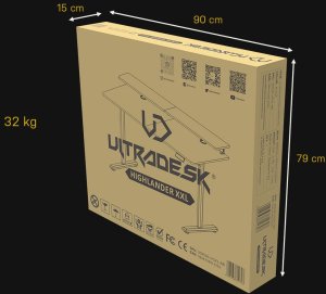 towar w Sosnowcu - Biurko Ultradesk Biurko, elektycznie regulowany, 160X70 cm, 72-117 cm, HIGHLANDER XXL BROWN, brzowy, ULTRADESK - Morelenet_14816333 10