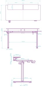 Biurko Ultradesk Highlander XXL Czarne 160 cm x 70 cm 12