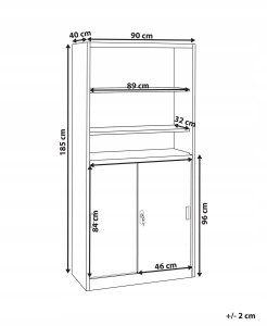 Beliani Szafka biurowa MUSCOVITE Metal Biały 3