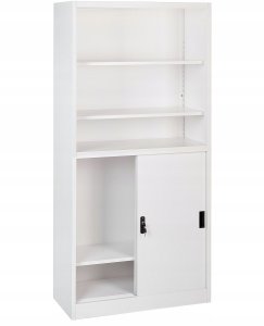 Beliani Szafka biurowa MUSCOVITE Metal Biały 7