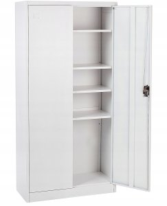 Beliani Szafka biurowa FELDSPAR Metal Biały 6