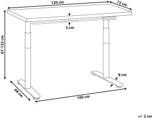 Biurko Beliani Destinas Szare 120 cm x 72 cm 3