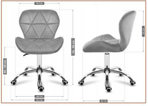 Krzesło obrotowe VASTO OFFICE PU CREAM 6