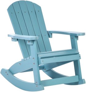 Beliani Fotel bujany ogrodowy dla dzieci ADIRONDACK Błękitny 2