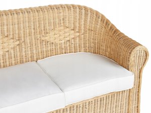 Beliani Sofa ogrodowa dla 3 osób LIVADEIA Rattan Naturalny 11