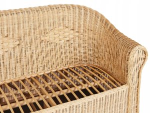 Beliani Sofa ogrodowa dla 3 osób LIVADEIA Rattan Naturalny 12