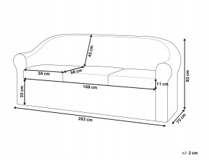 Beliani Sofa ogrodowa dla 3 osób LIVADEIA Rattan Naturalny 3