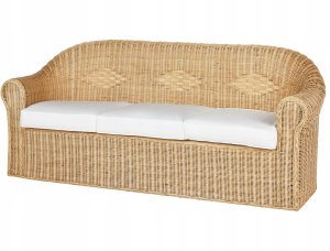 Beliani Sofa ogrodowa dla 3 osób LIVADEIA Rattan Naturalny 6