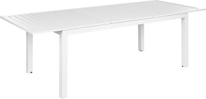 Stół ogrodowy rozkładany aluminium 180/240 x 90 cm biały SKALOMA Lumarko! 1