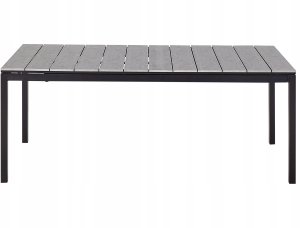 Beliani Stół ogrodowy rozkładany aluminium 198/248 x 90 cm szary TOFANE 7