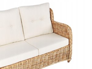 Beliani Zestaw ogrodowy dla 5 osób ALESSANO Rattan Naturalny 15