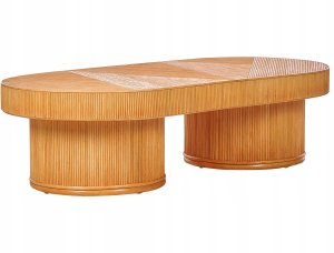 Stolik ogrodowy rattanowy 150 x 70 cm jasne drewno AIROLE Lumarko! 1