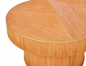 Beliani Stolik ogrodowy rattanowy 150 x 70 cm jasne drewno AIROLE 6