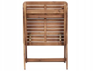 Beliani Stolik ogrodowy składany certyfikowane drewno akacjowe PARAGGI 5