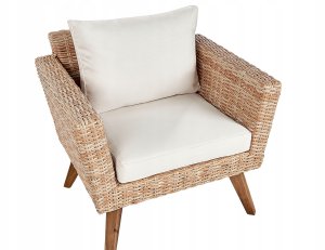 Beliani Zestaw ogrodowy ze stolikiem dla 4 osób VITTORIA Technorattan Złamana biel 12