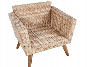 Beliani Zestaw ogrodowy ze stolikiem dla 4 osób VITTORIA Technorattan Złamana biel 13