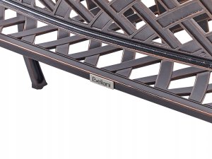 Beliani Ławka ogrodowa STAGGIA 104 cm Metal Brązowy 7
