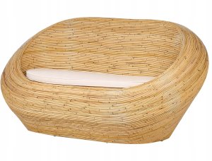 Beliani Sofa ogrodowa dla 2 osób MAIORI Rattan Naturalny 5